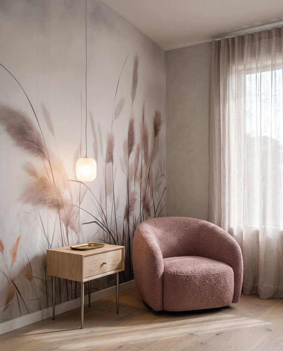 Pennacchi bruni nella nebbia — ambiente 3