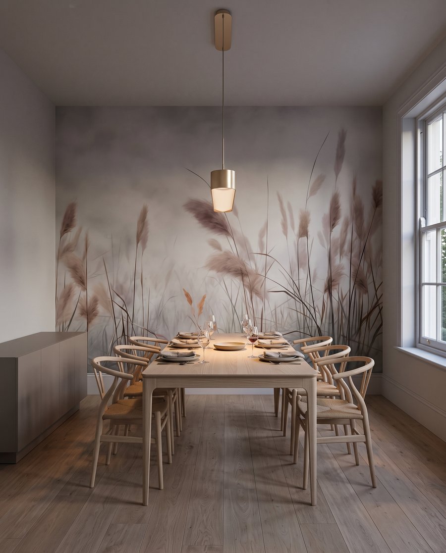 Pennacchi bruni nella nebbia — ambiente 8