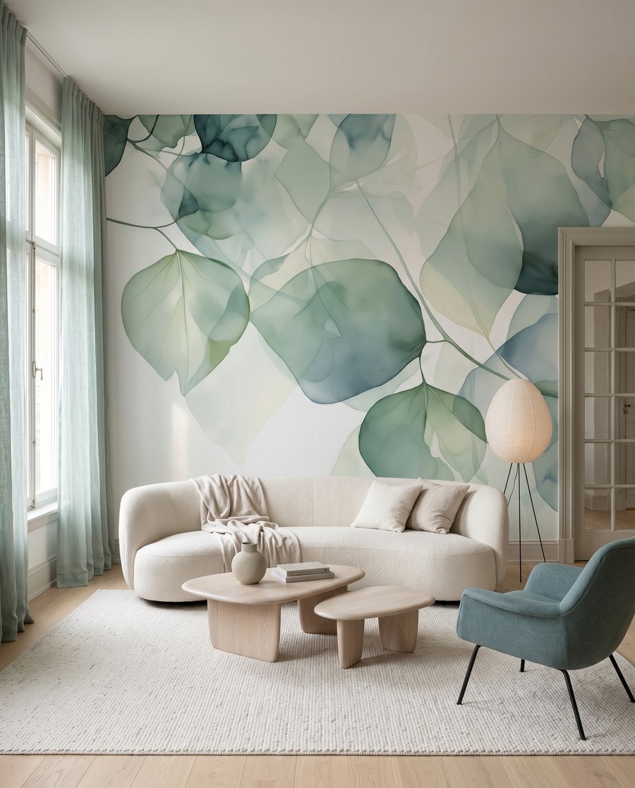 Foglie tonde trasparenti — ambiente 3