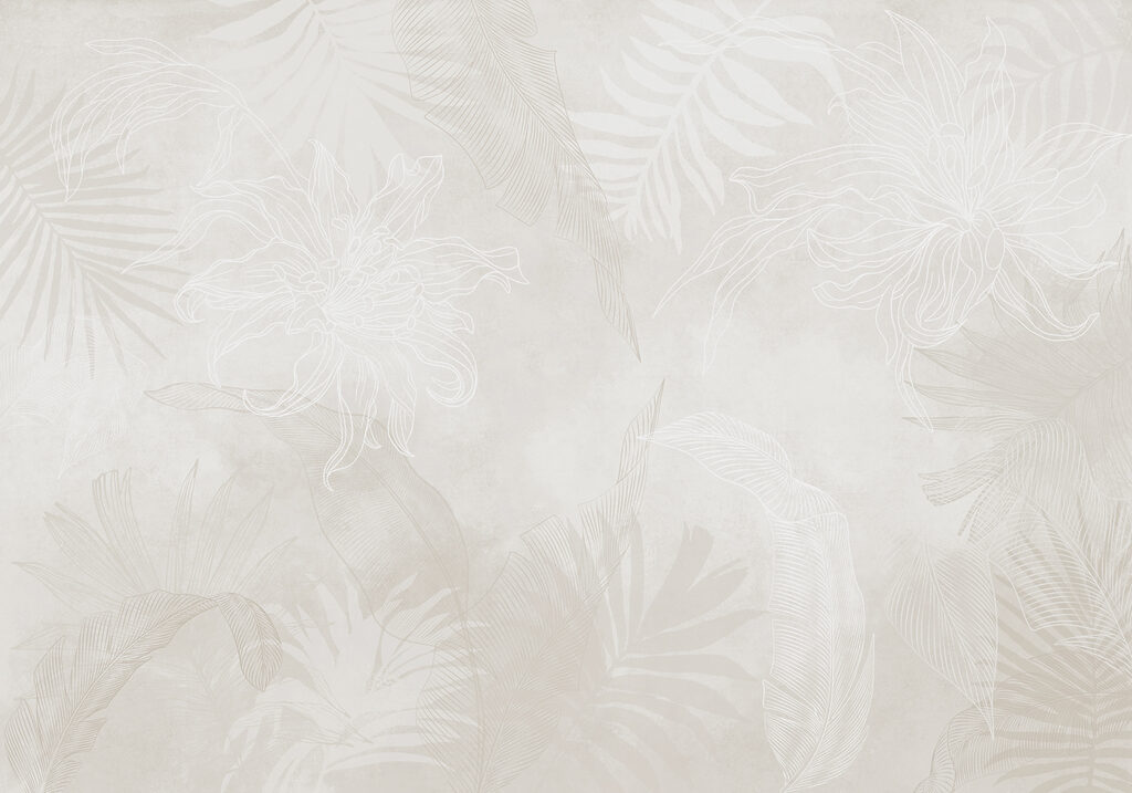 Foglie tropicali sfumate — design completo