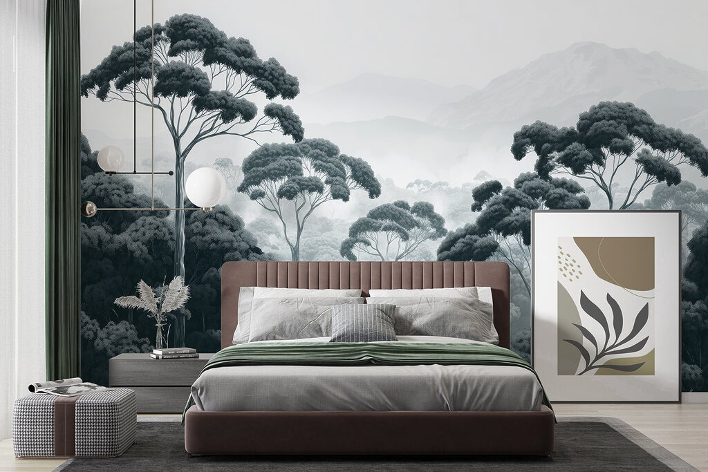 Chiome alte nella nebbia — ambiente 2