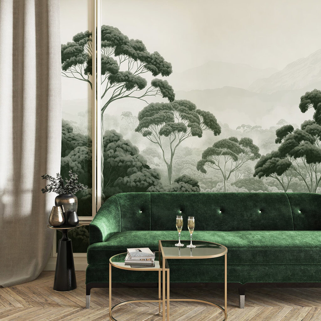 Chiome alte nella nebbia — ambiente 2