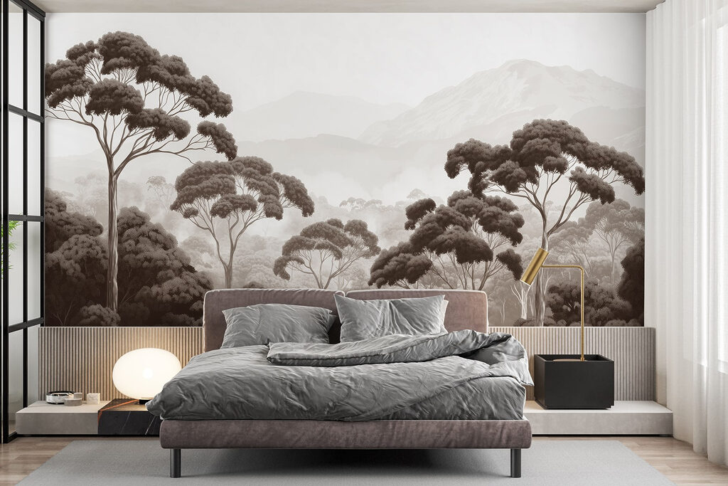 Chiome alte nella nebbia — ambiente 2