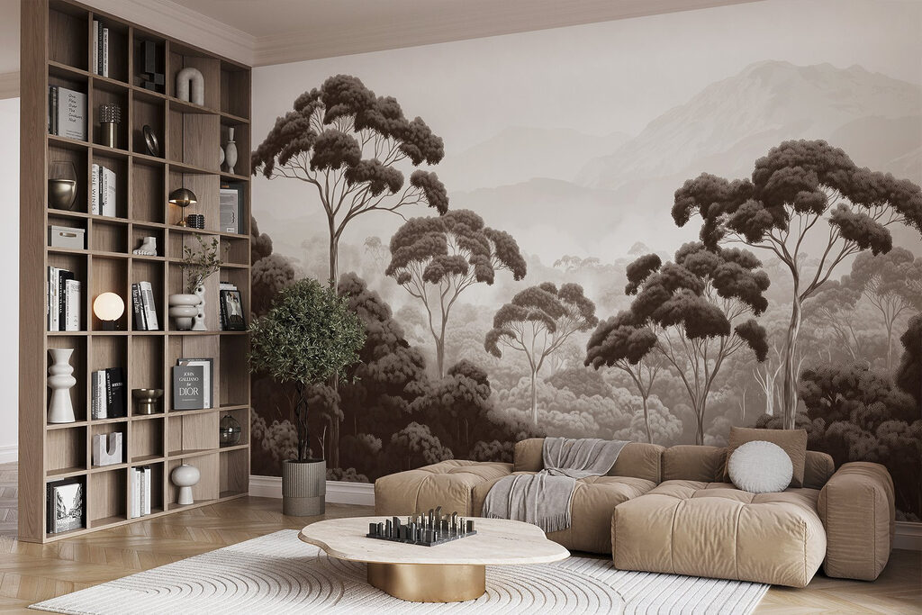 Chiome alte nella nebbia — ambiente 3