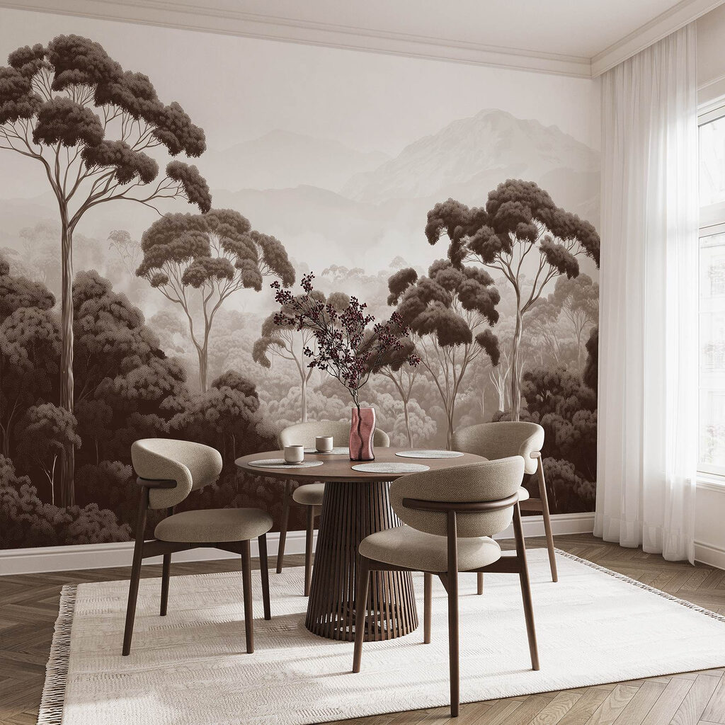 Chiome alte nella nebbia — ambiente 4