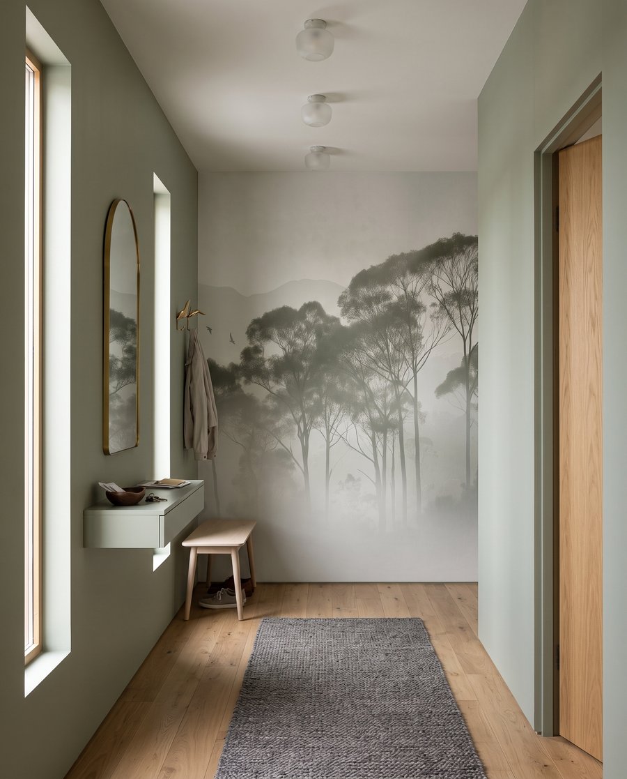Alberi sul crinale nebbioso — ambiente 5