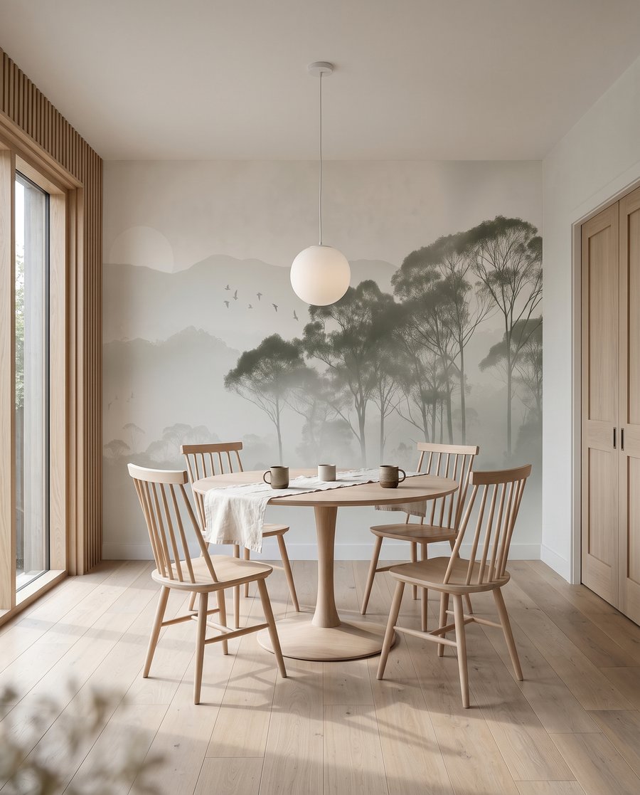 Alberi sul crinale nebbioso — ambiente 7