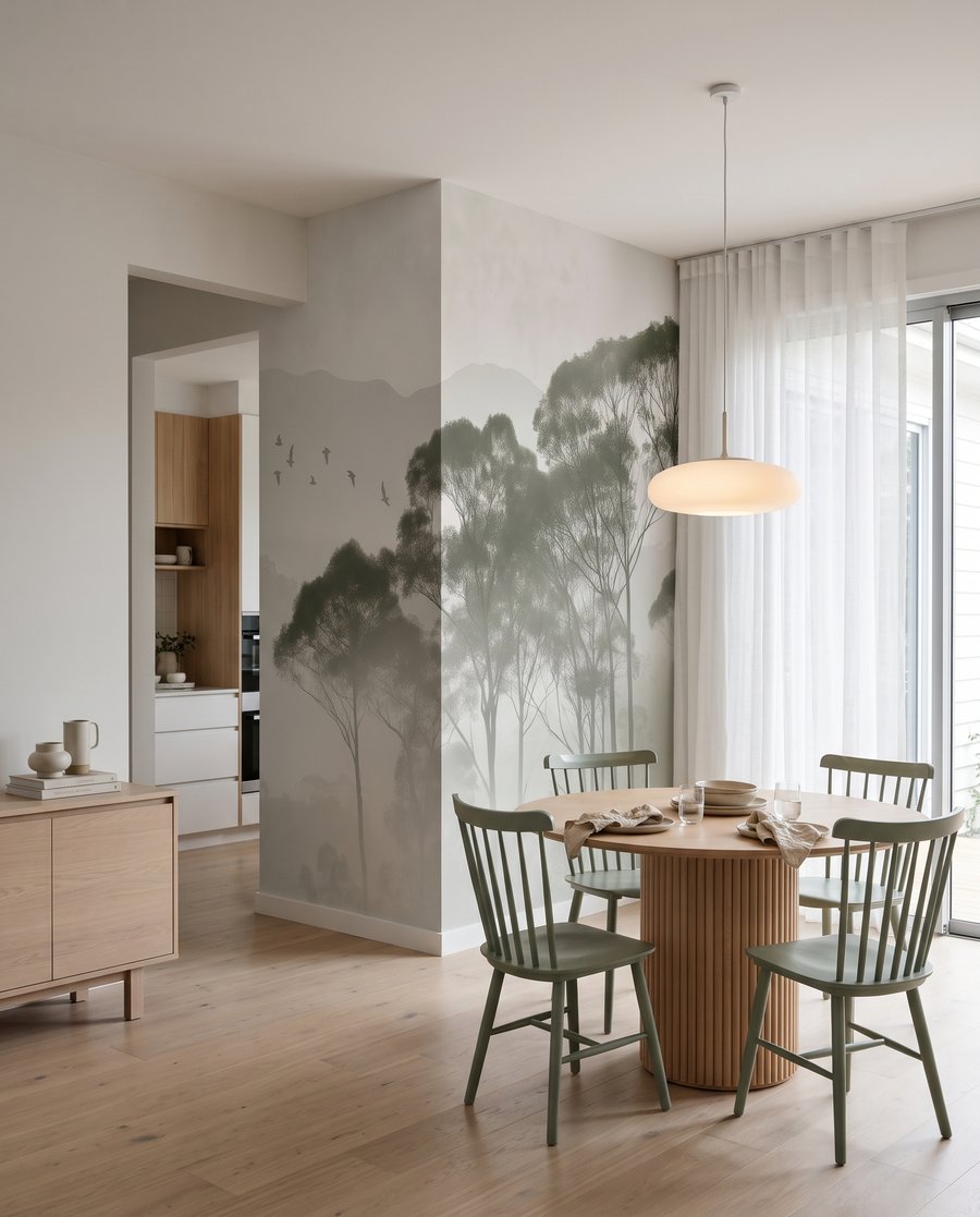 Alberi sul crinale nebbioso — ambiente 8