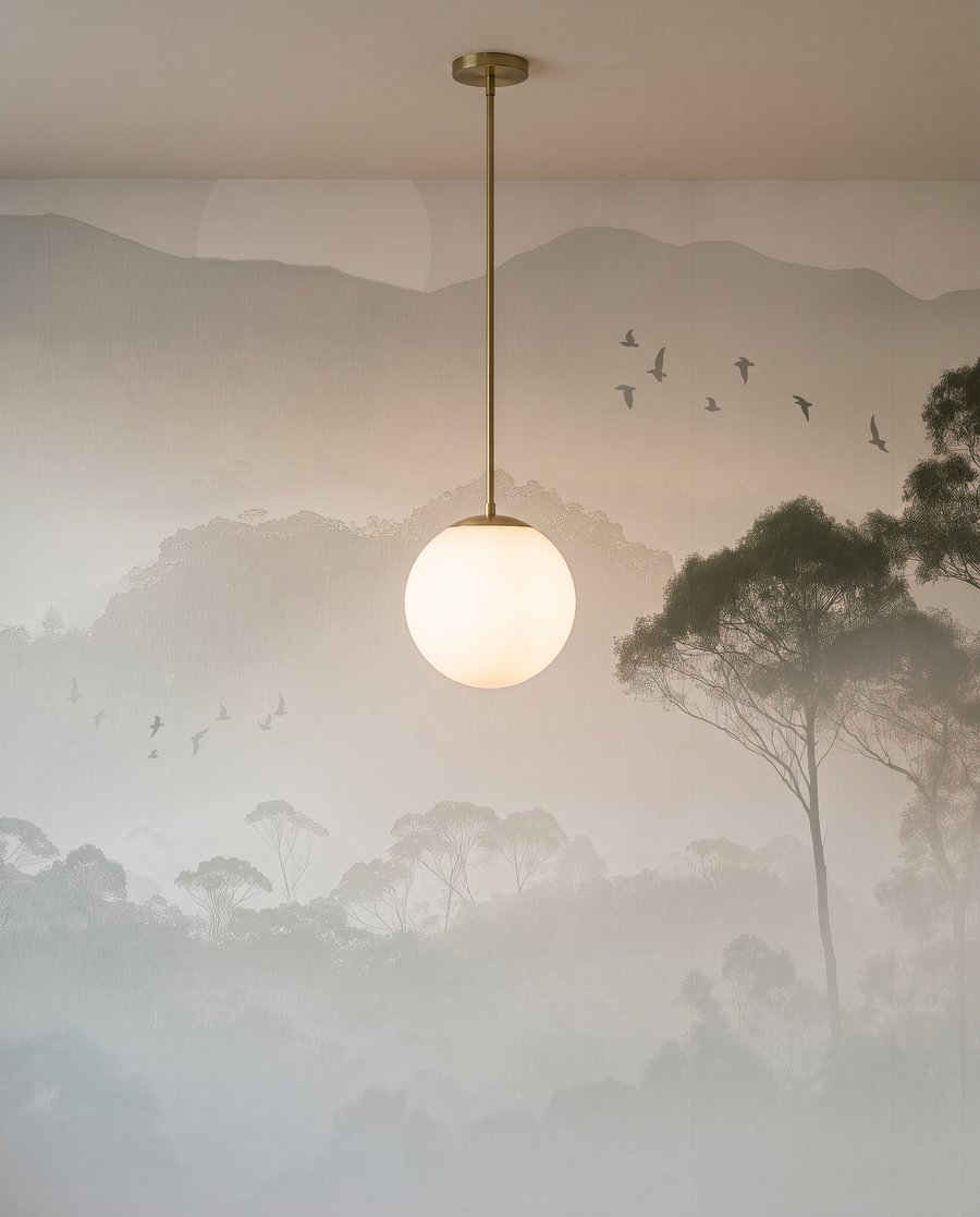 Alberi sul crinale nebbioso — dettaglio