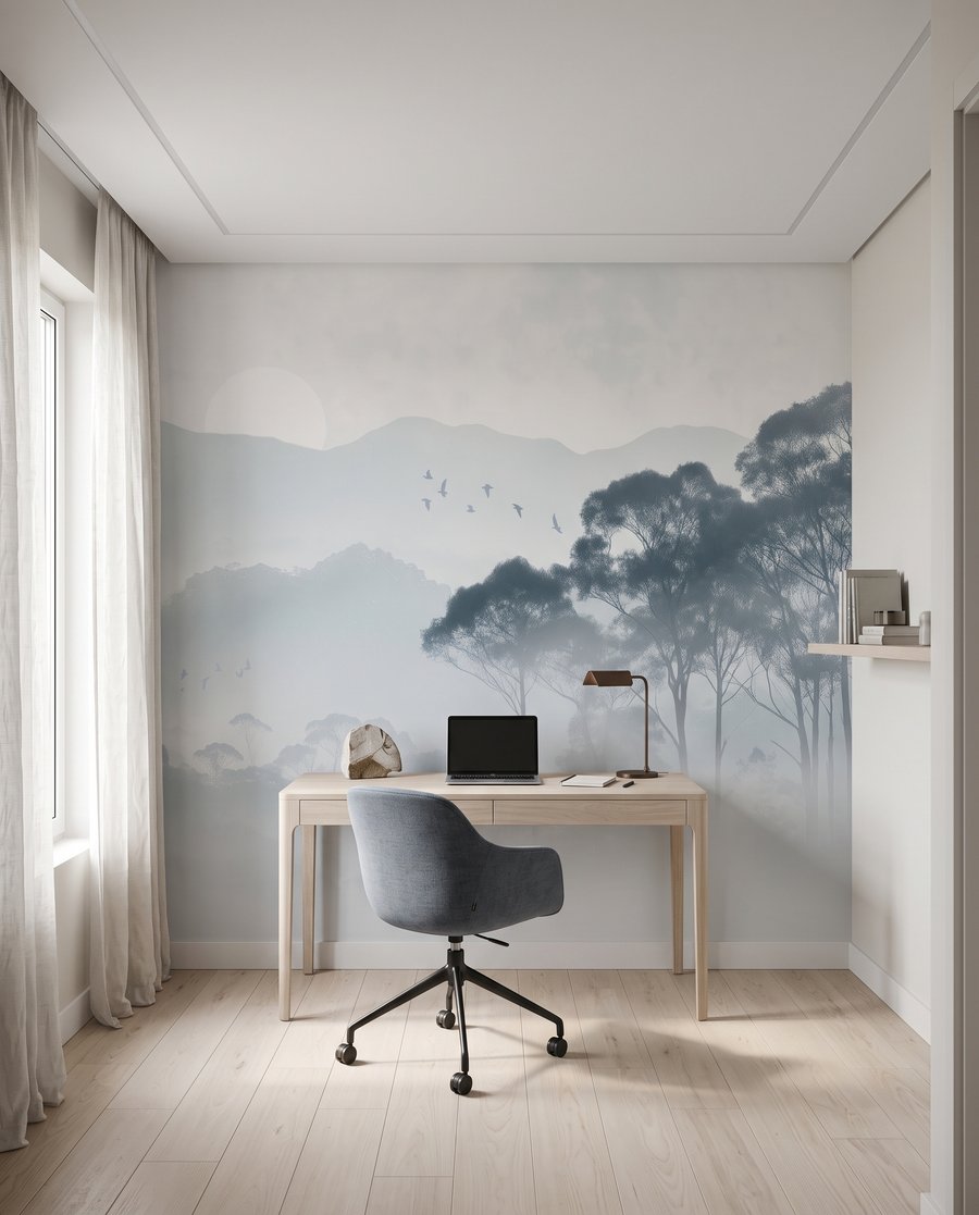 Alberi sul crinale nebbioso — ambiente 6