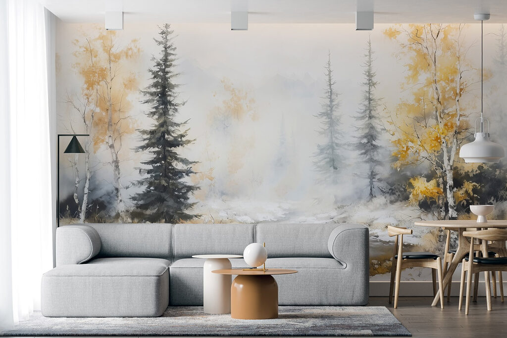 Ruscello tra alberi gialli — ambiente 4