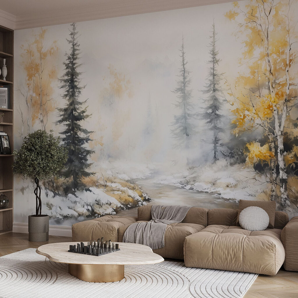 Ruscello tra alberi gialli — ambiente 5