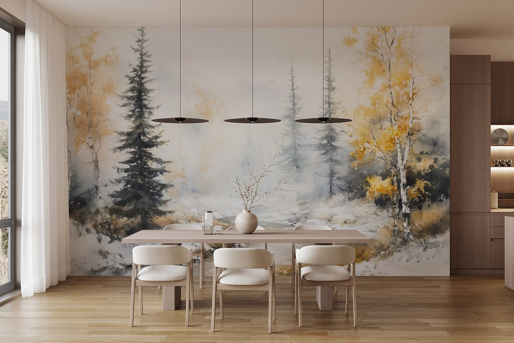 Ruscello tra alberi gialli — ambiente 6