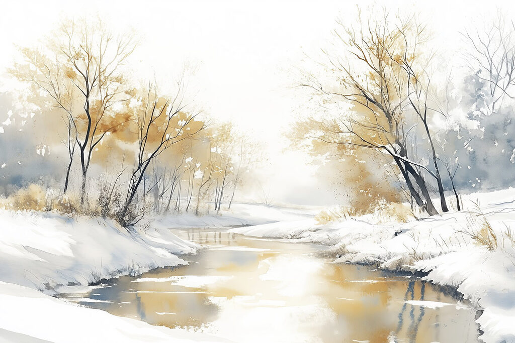 Luce d’inverno sul fiume — design completo