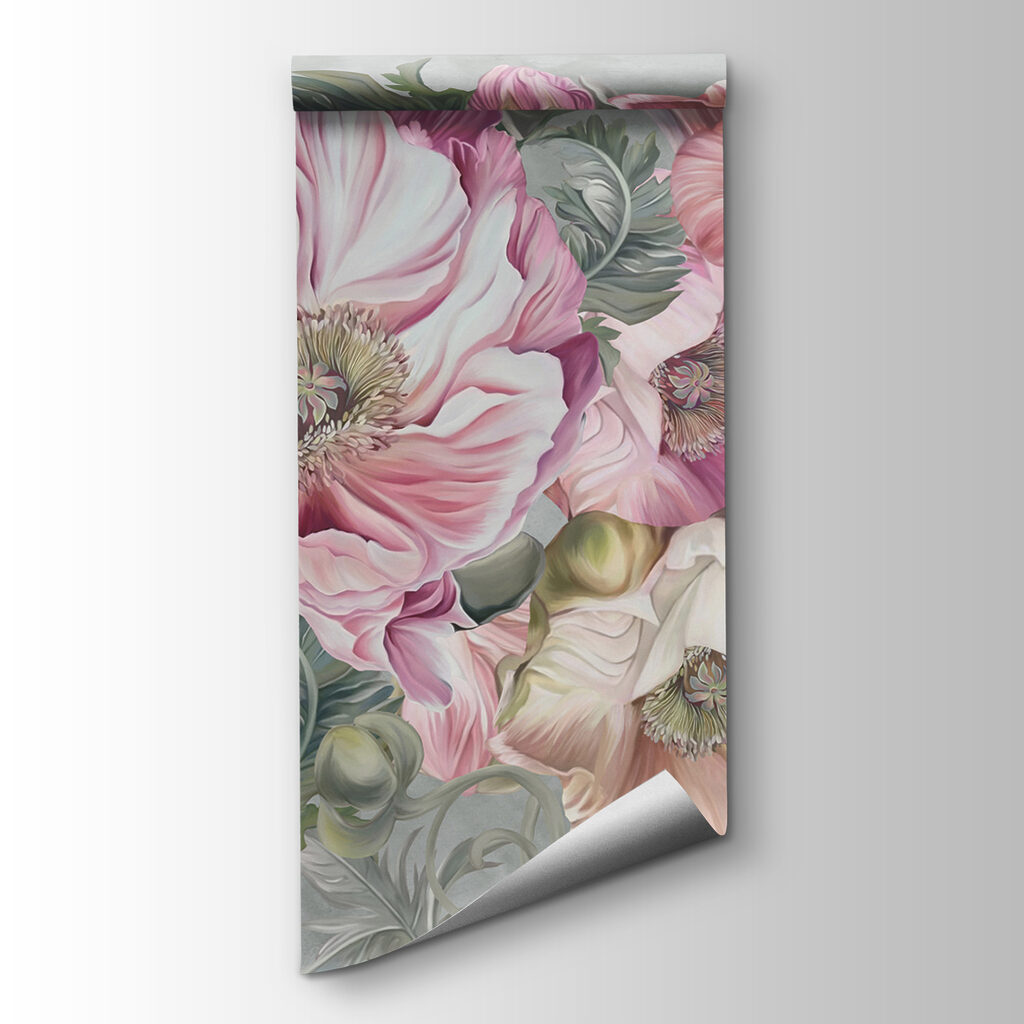 Mazzo rosa su grigio-verde — vista del prodotto