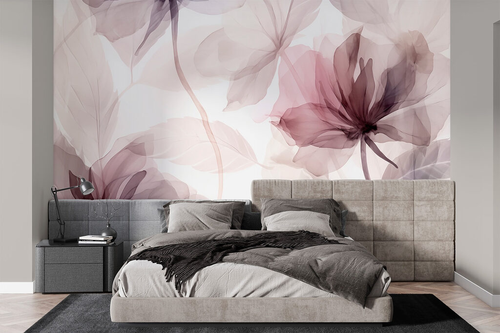Fiori in veli malva — ambiente 3