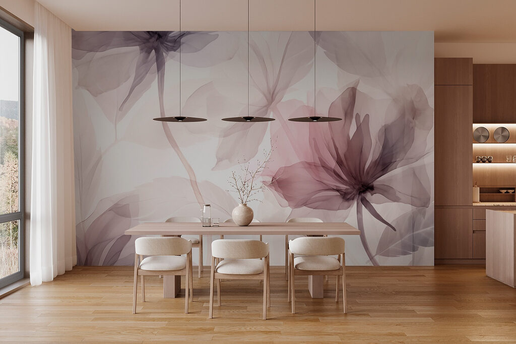 Fiori in veli malva — ambiente 2