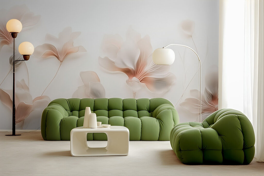 Fiori crema su steli — ambiente 1