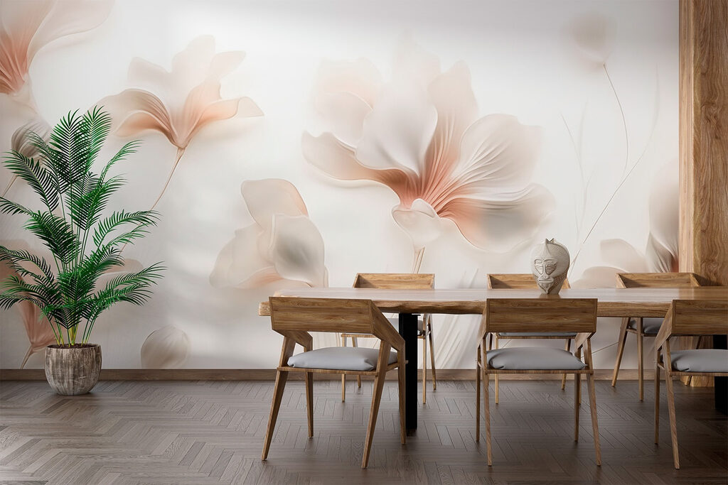 Fiori crema su steli — ambiente 3