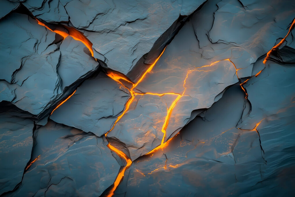 Arancio tra le crepe — design completo