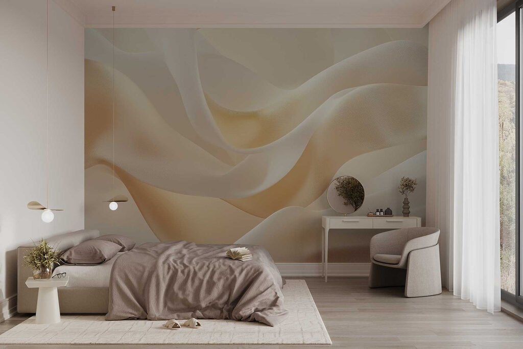 Pieghe color crema in un ambiente