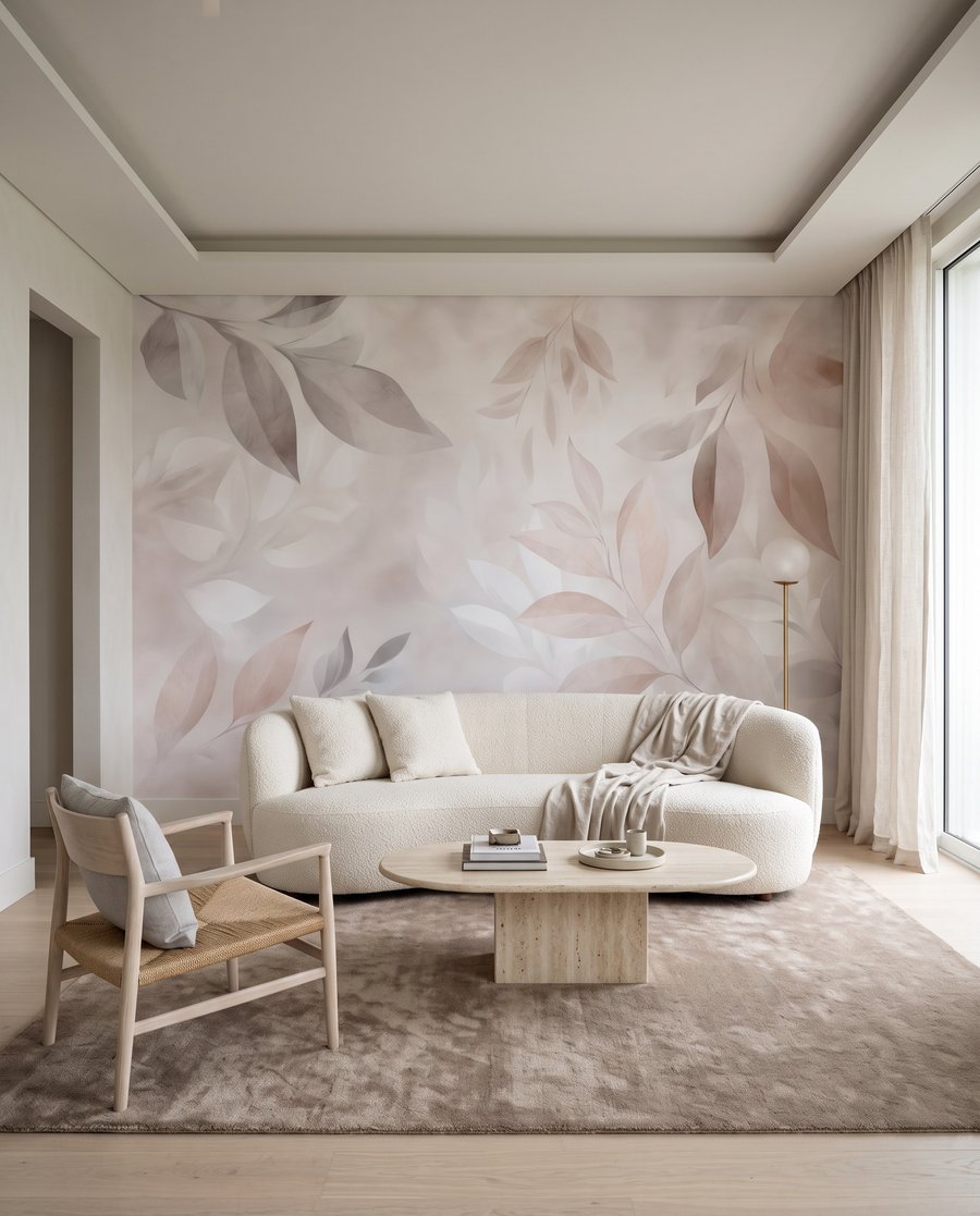 Foglie rosa e grigie — ambiente 2