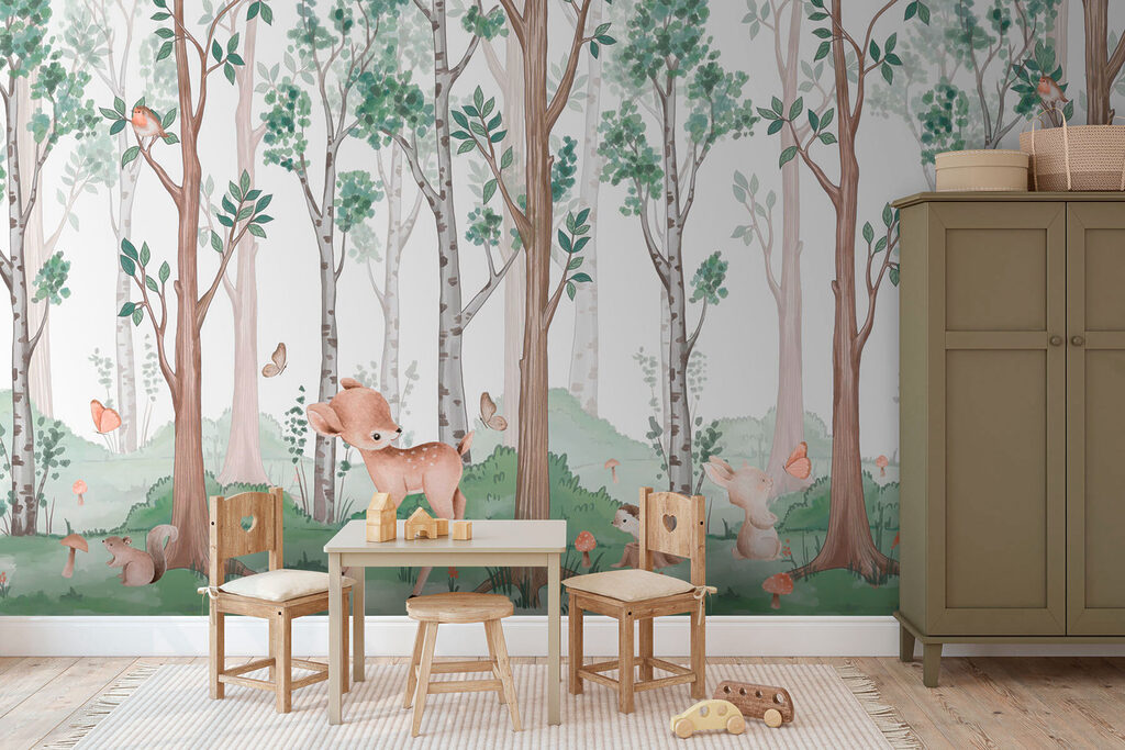 Cervi tra gli alberi — ambiente 1