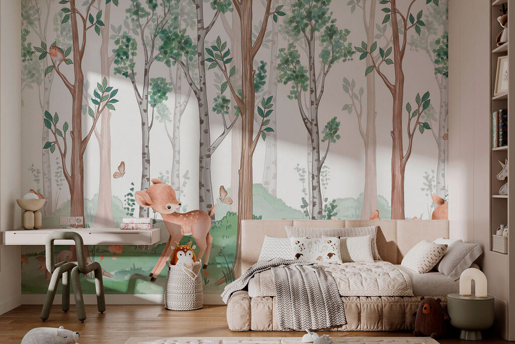 Cervi tra gli alberi — ambiente 3