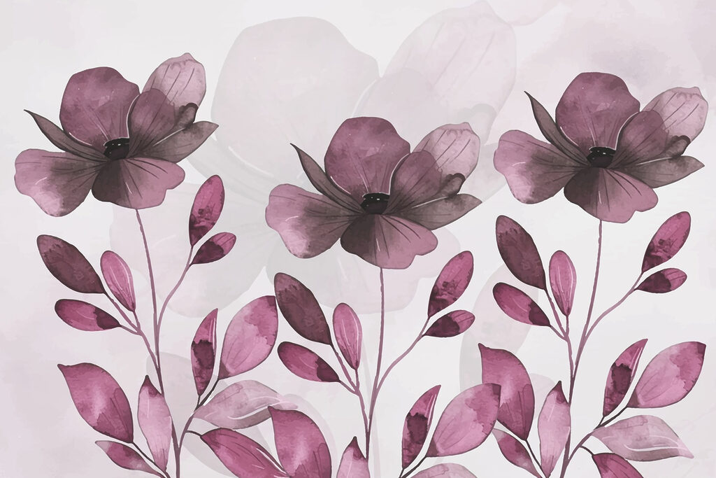 Blu tra foglie ovali — design completo