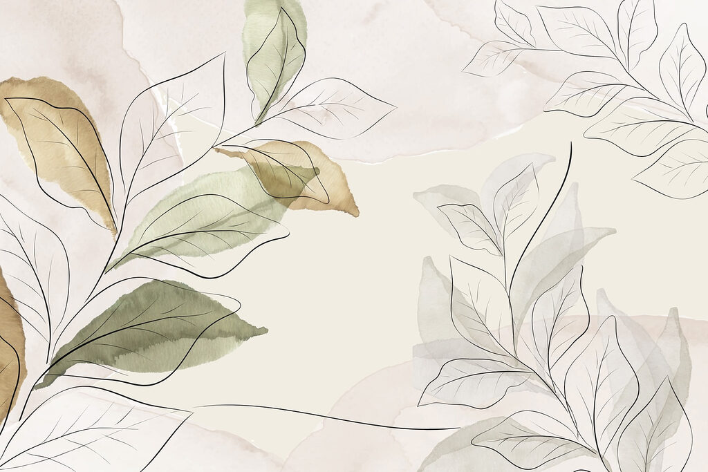 Foglie verdi a matita — design completo