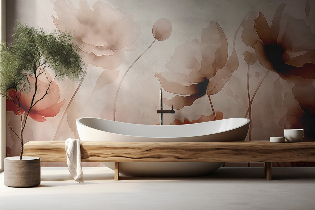 Fiori morbidi color terracotta — ambiente 3