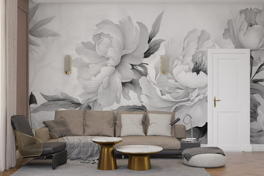 Pioni con foglie — ambiente 2