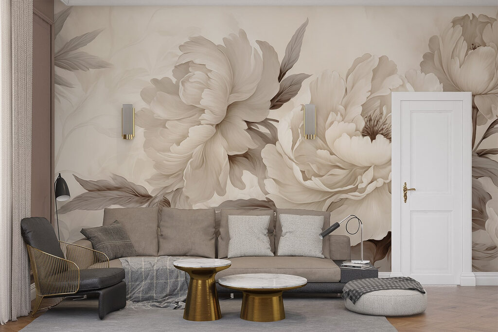 Pioni con foglie — ambiente 2