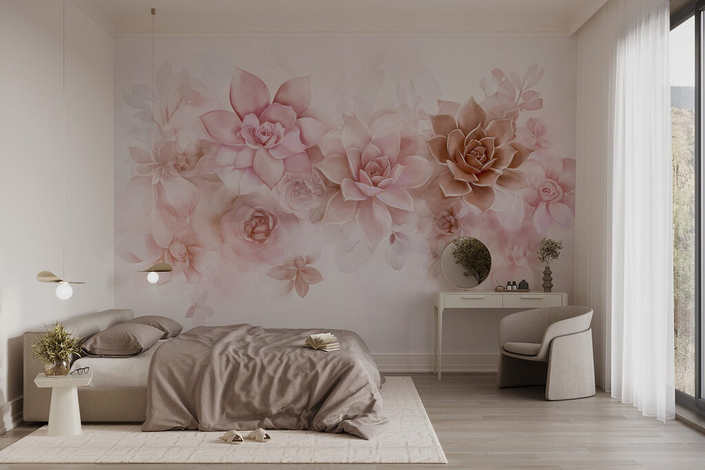 Fiori rosa a rosetta — ambiente 1