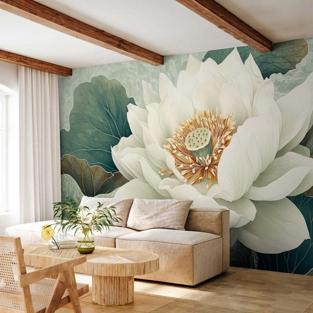 Loto bianco da vicino — ambiente 5