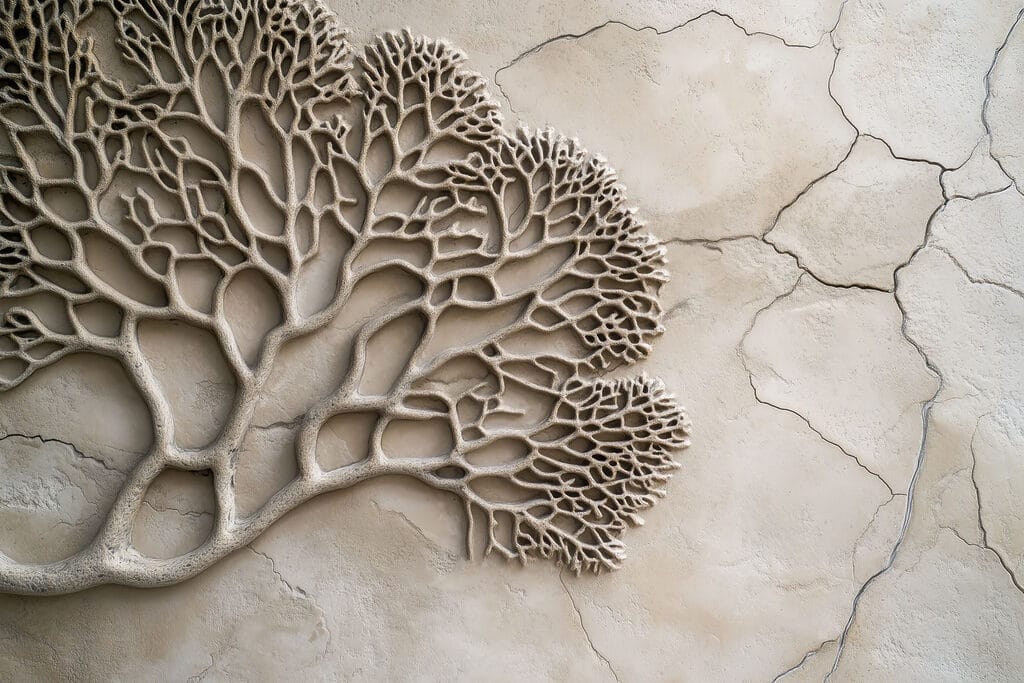 Rami e crepe sottili — design completo