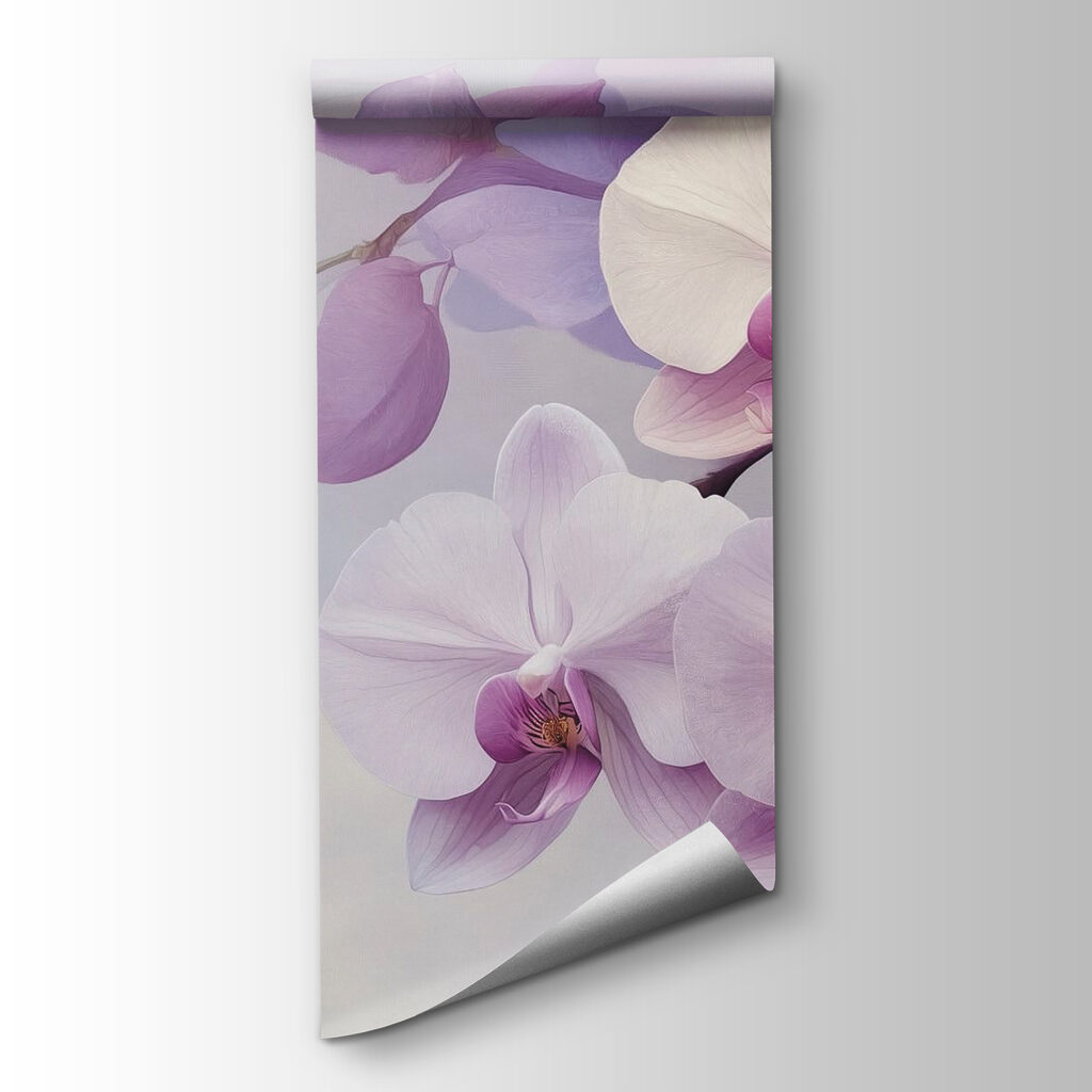 Orchidea tra foglie viola — vista del prodotto