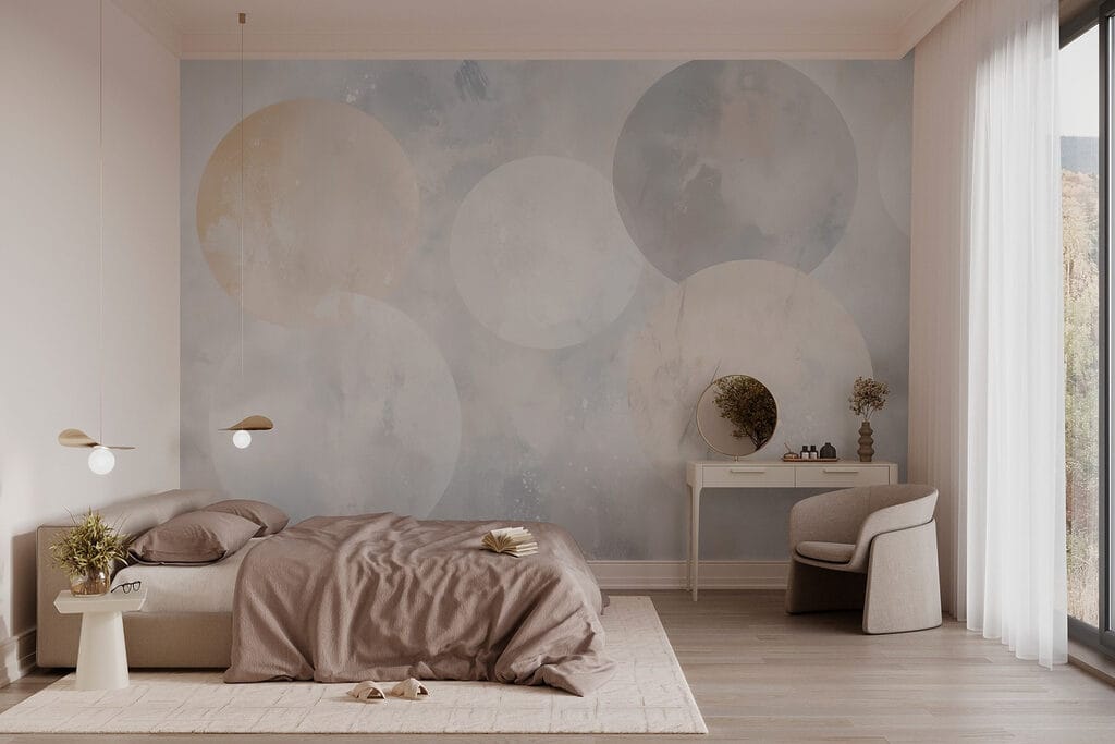 Cerchi morbidi su grigio — ambiente 1
