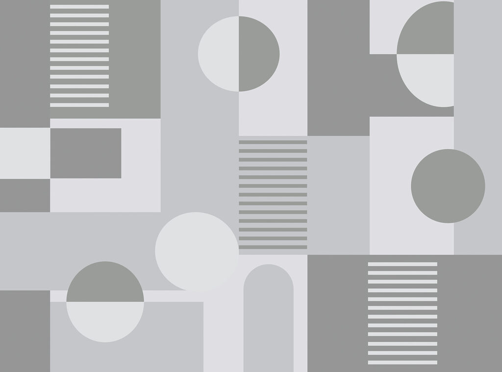 Archi e strisce grigi — design completo