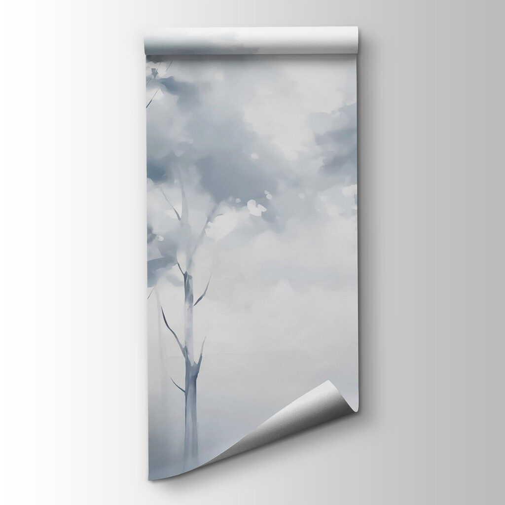 Alberi blu nella nebbia — vista del prodotto