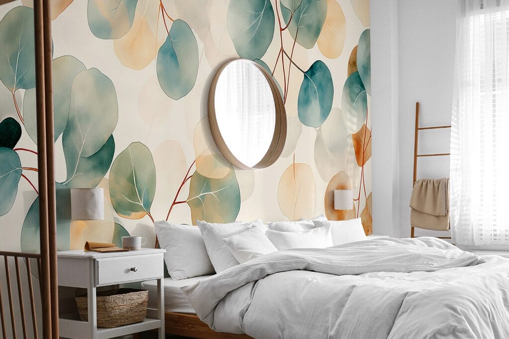 Foglie tonde ad acquerello — ambiente 1