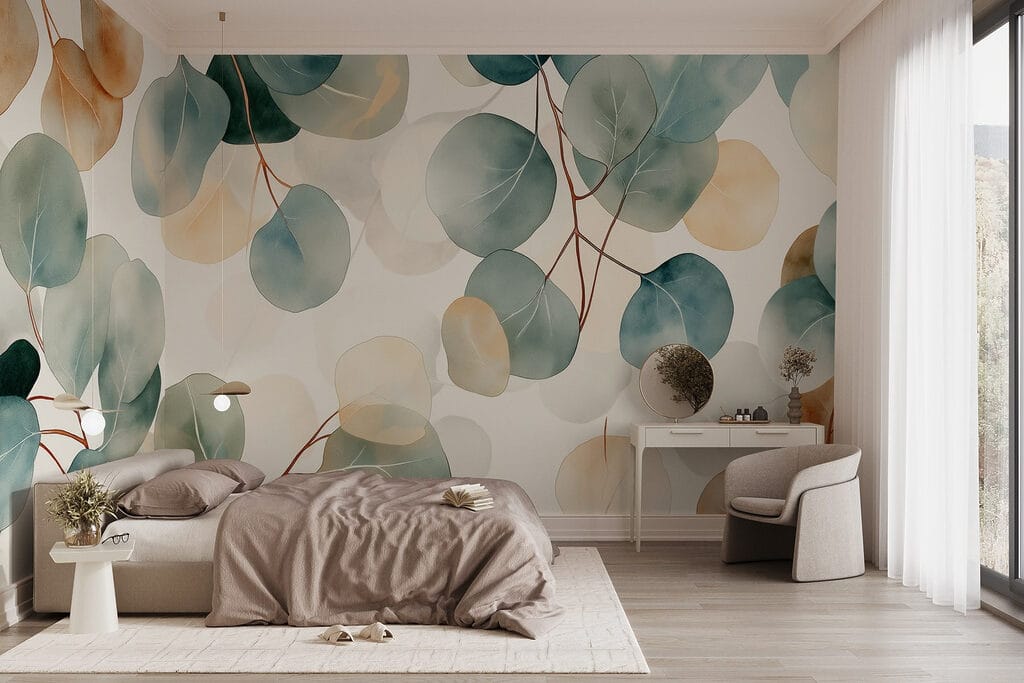 Foglie tonde ad acquerello — ambiente 3