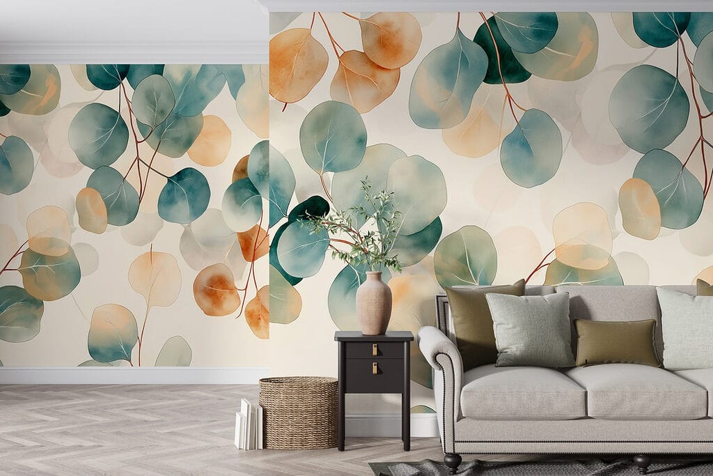 Foglie tonde ad acquerello — ambiente 4