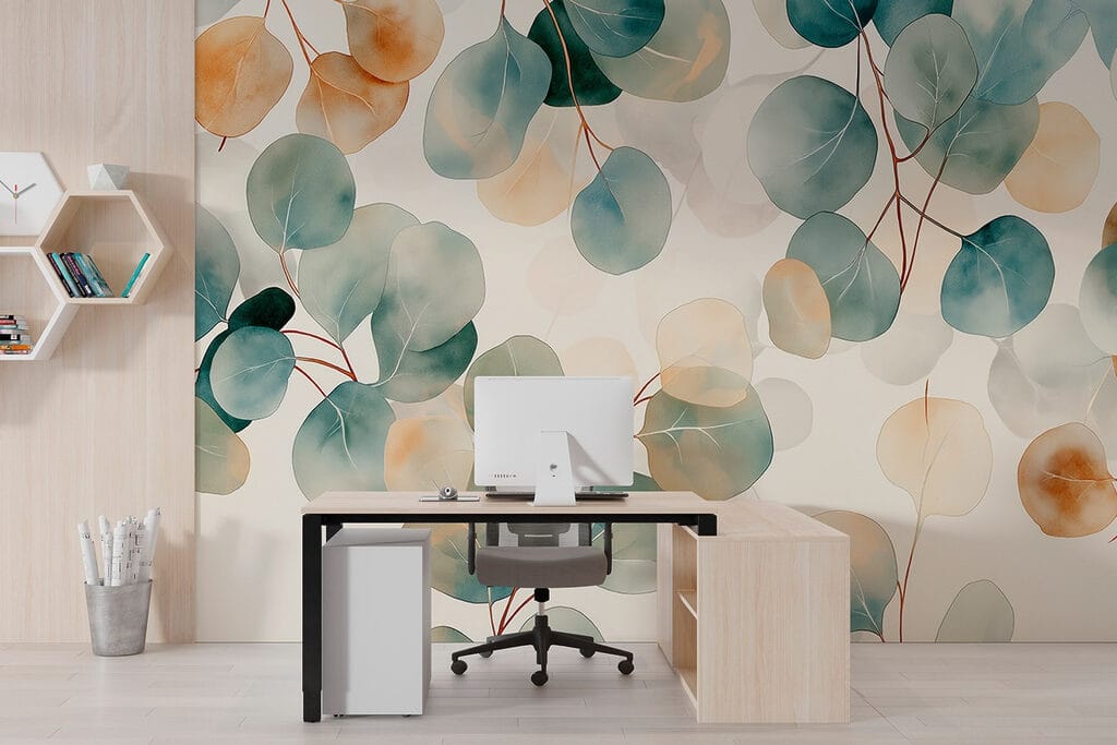Foglie tonde ad acquerello — ambiente 6