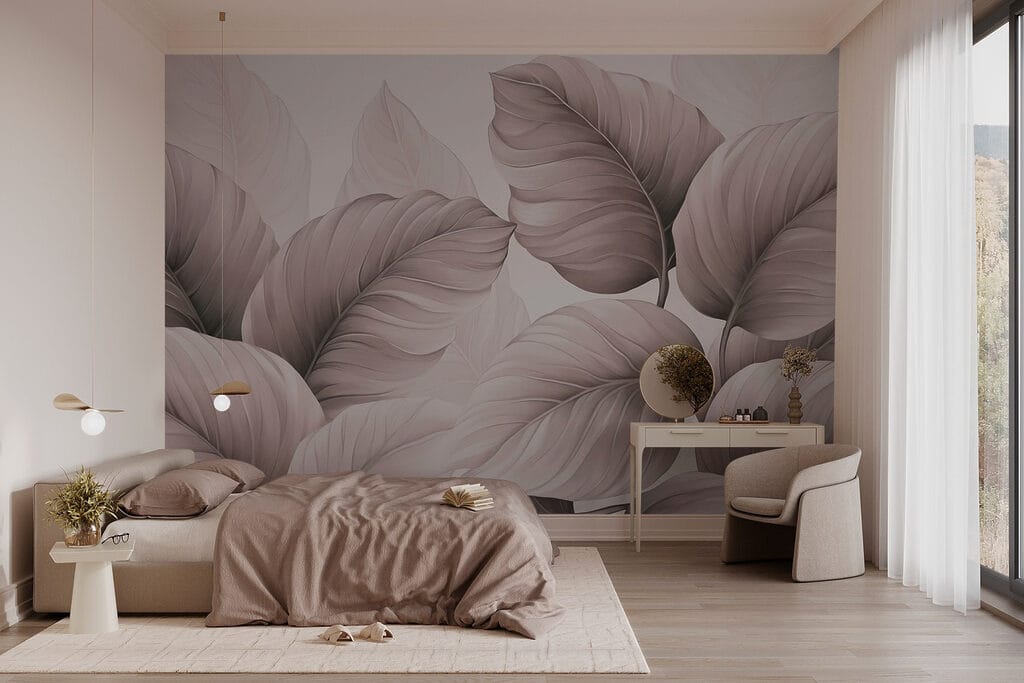 Foglie chiare con nervature — ambiente 1