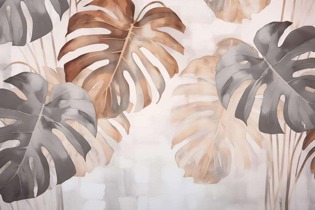 Monstera ai lati — design completo