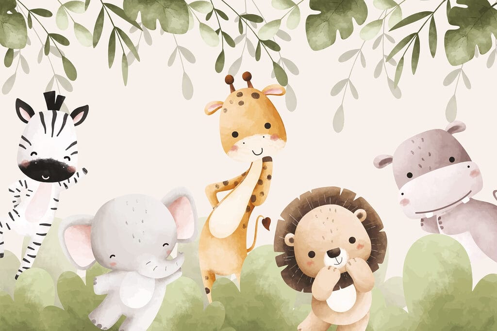 Zebra sotto il fogliame — design completo