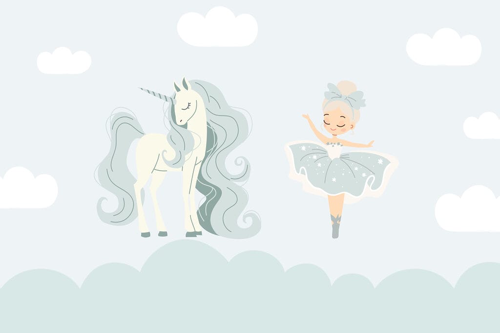 Unicorno e ballerina — design completo