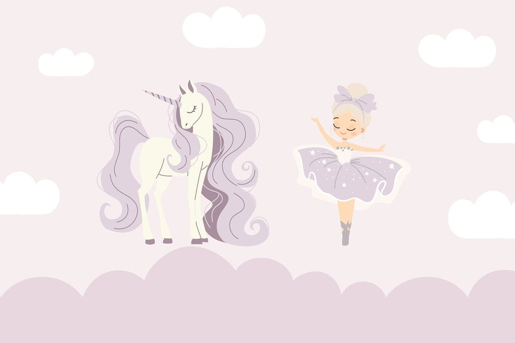 Unicorno e ballerina — design completo