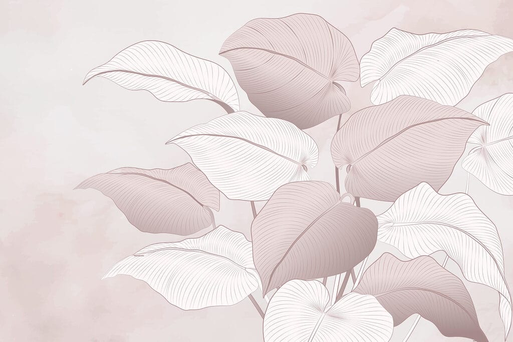 Foglie con nervature chiare — design completo